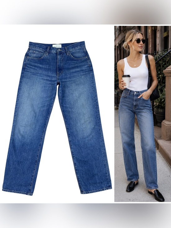 SLVRLAKE Denim - SLVRLAKE Sophie High Rise Straight Leg Jeans Size 28 Blue Denim Luxury USA